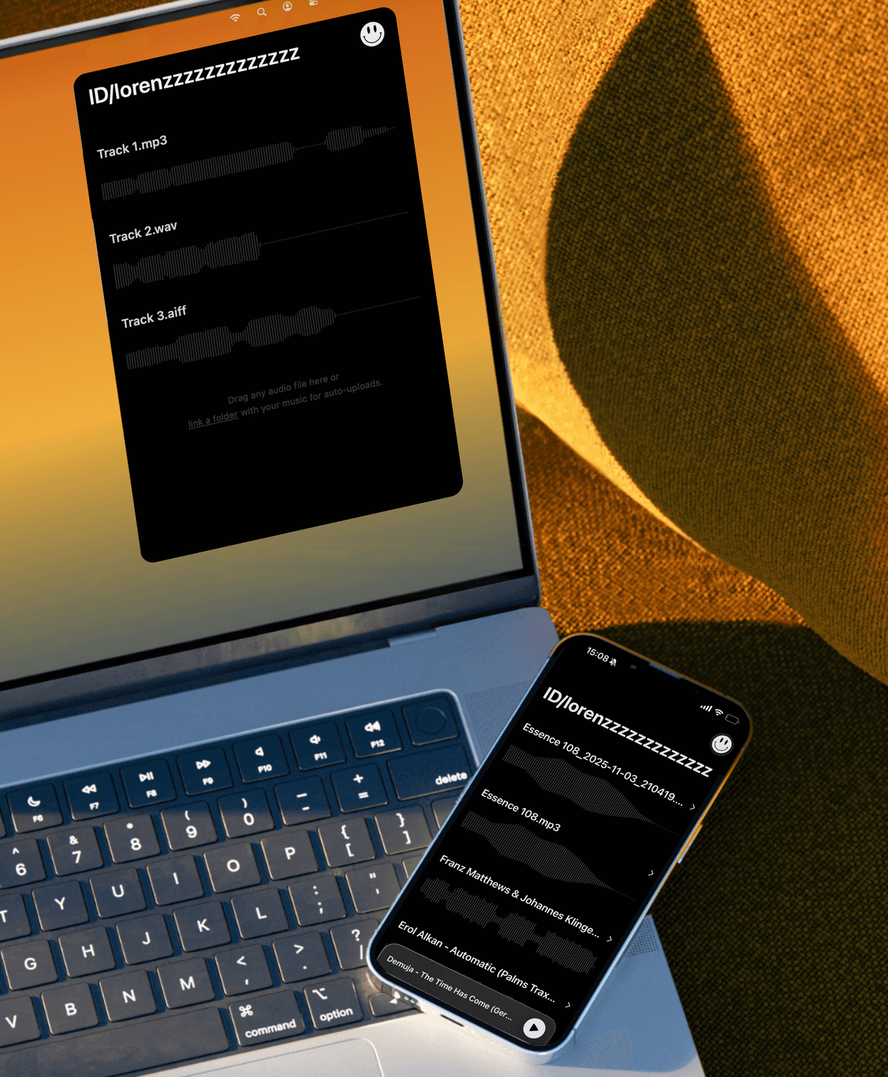ID app mockup on devices